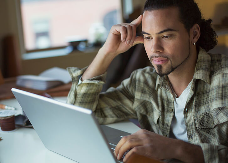 man with laptop