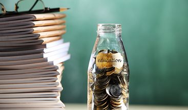 bottle of change on table